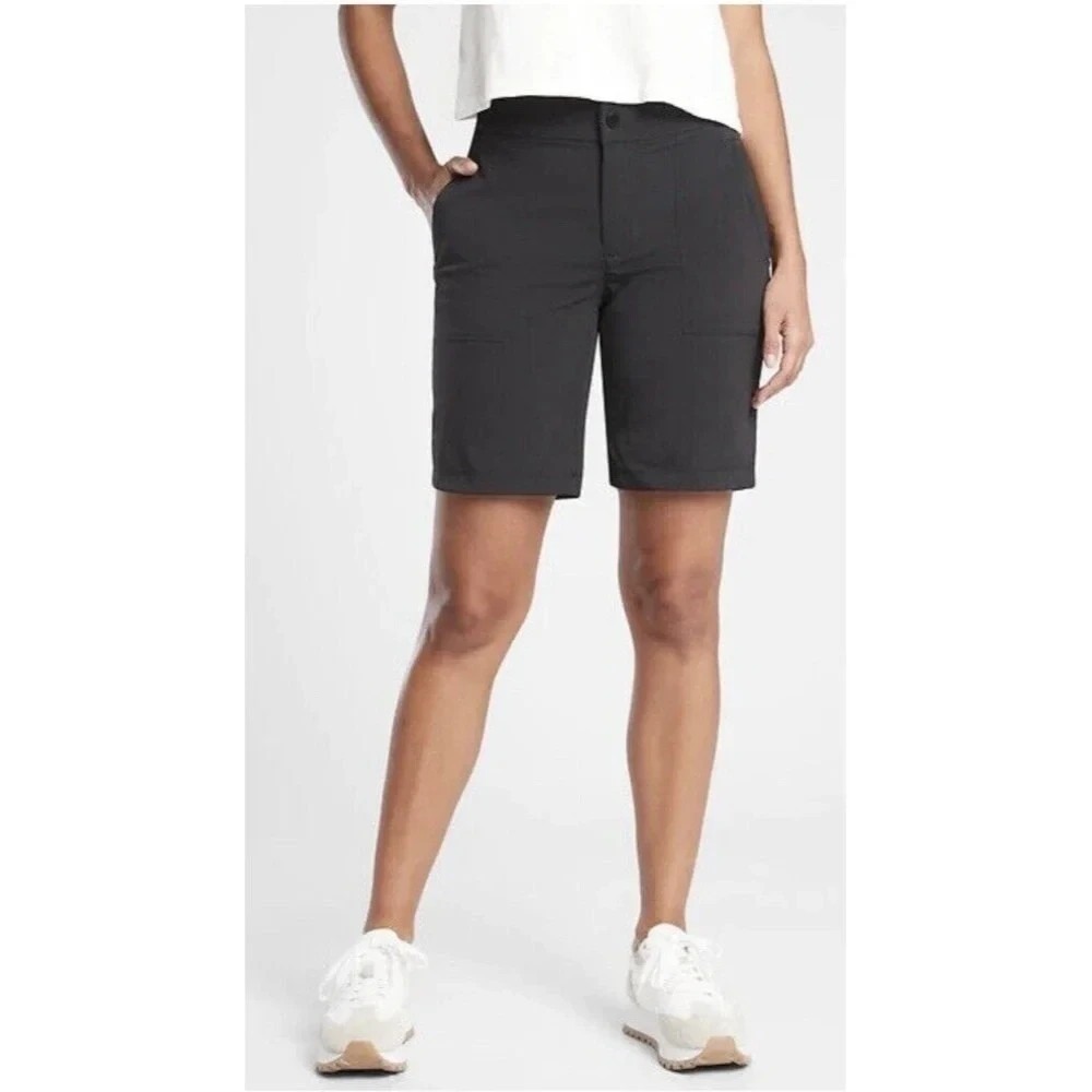 Athleta Women's Shorts Size 10 Gray Trekkie Bermuda 2.0 Short Style #596504